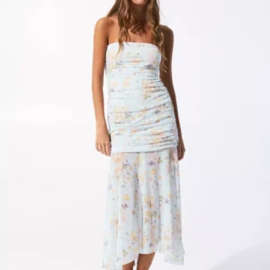 Floral pattern midi dress