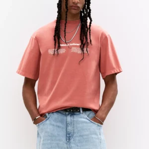 Fruit graphic T-shirt with slogan