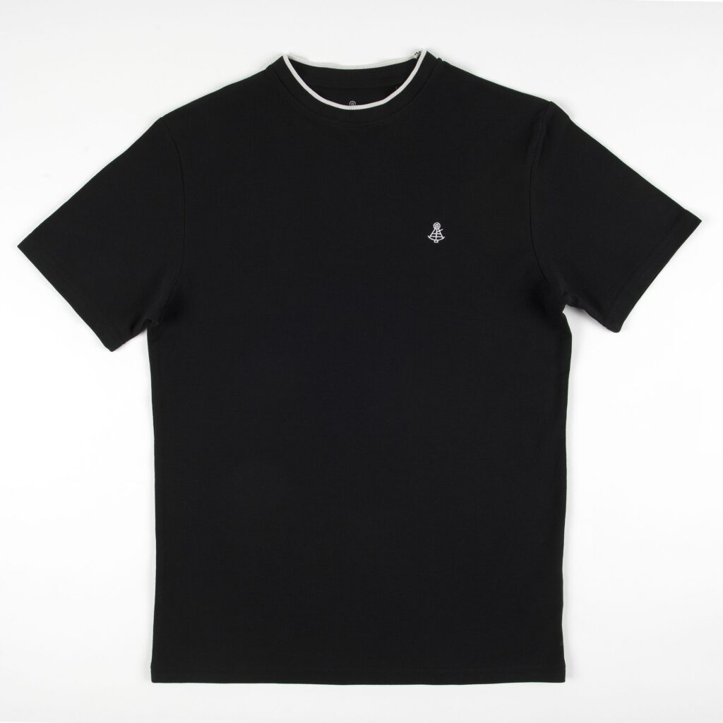 Stripe Mao Piquet