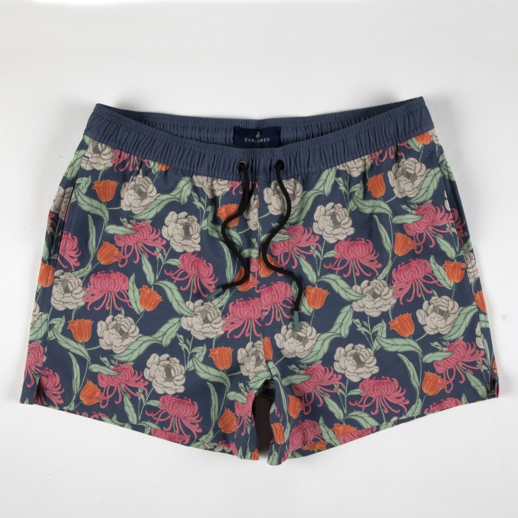Flower print swim shorts