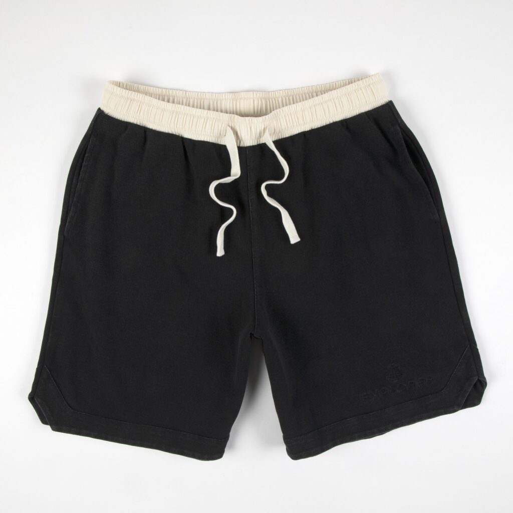 Stone wash waffle bermuda